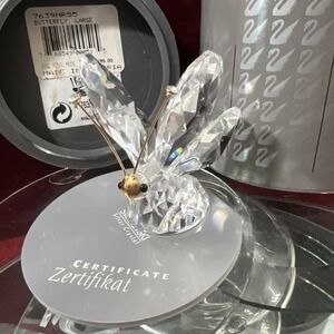 Swarovski Figurine Butterfly Large Var3 Crystal Tips Gold Antenna 010002